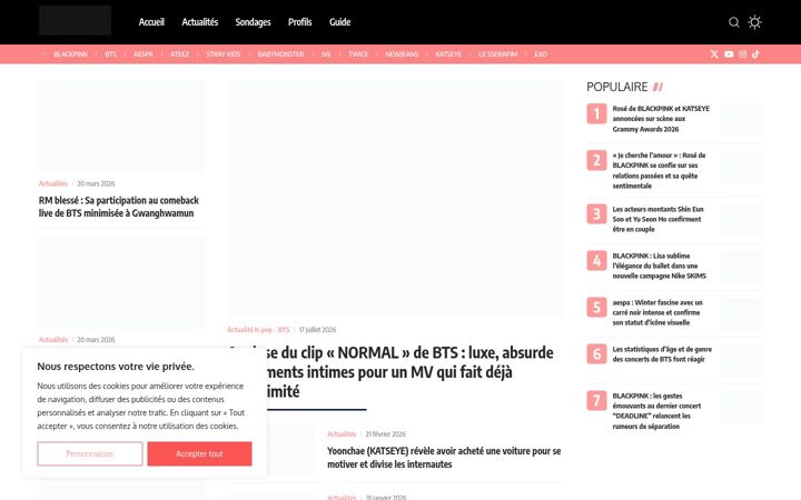 Screenshot of kpop-france.com