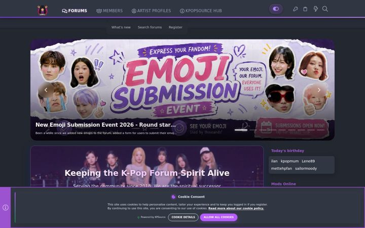 Screenshot of kpopsource.com