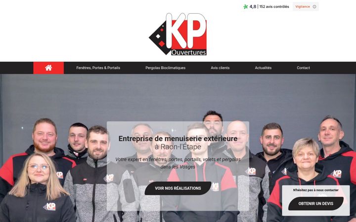 Screenshot of kpouvertures-avis.com