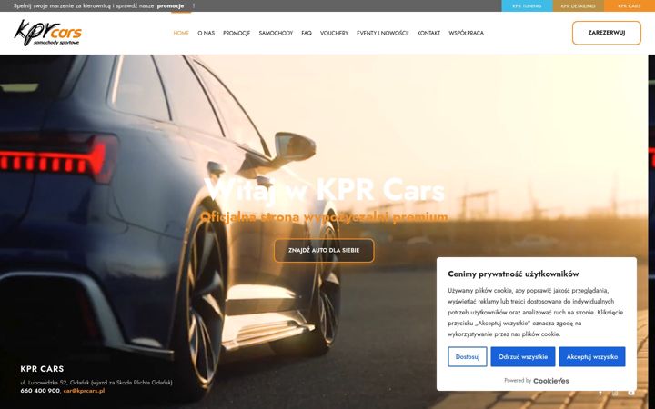 Skærmbillede af kprcars.pl
