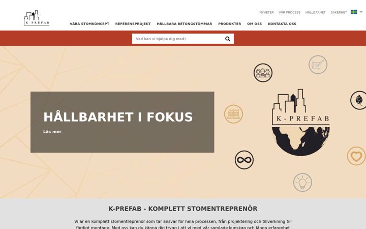 Screenshot of kprefab.se