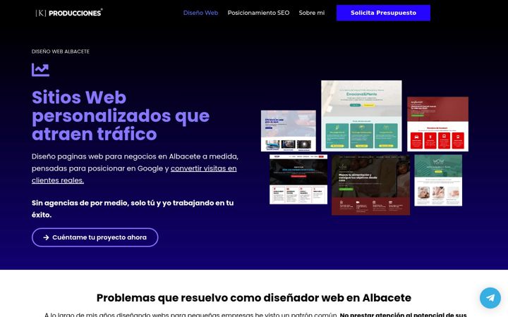 Screenshot of kproducciones.es