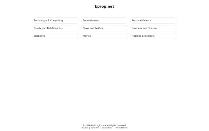Screenshot of kprop.net