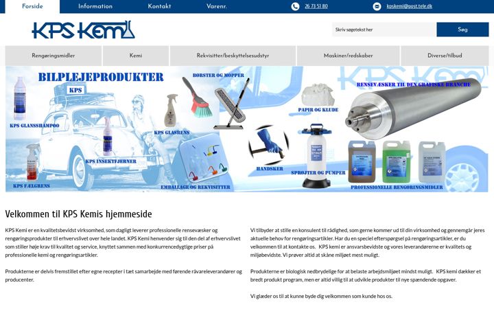 Screenshot of kps-kemi.dk