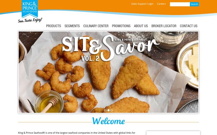 Screenshot of kpseafood.com