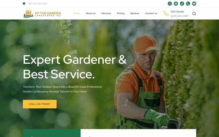 Screenshot of kpthelandscaper.com