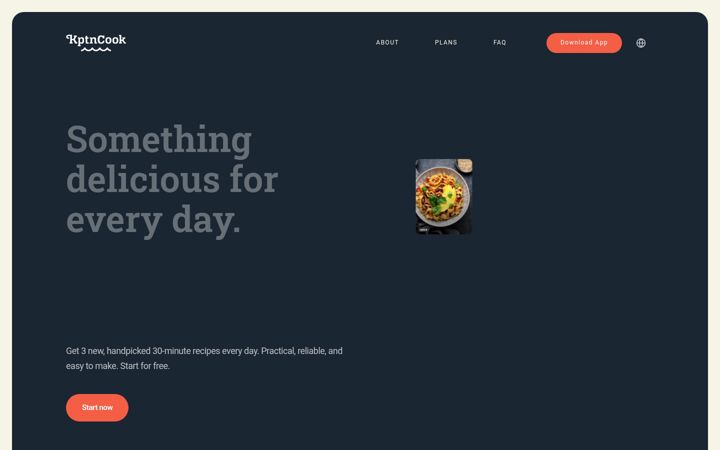 Screenshot of kptncook.com