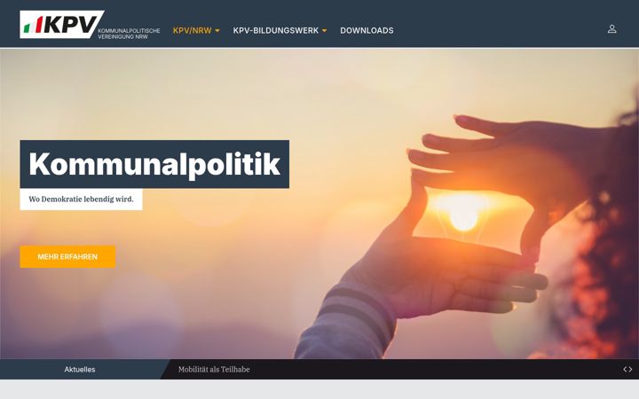 Screenshot of kpv-nrw.de