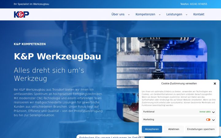 Screenshot of kpwerkzeugbau.de