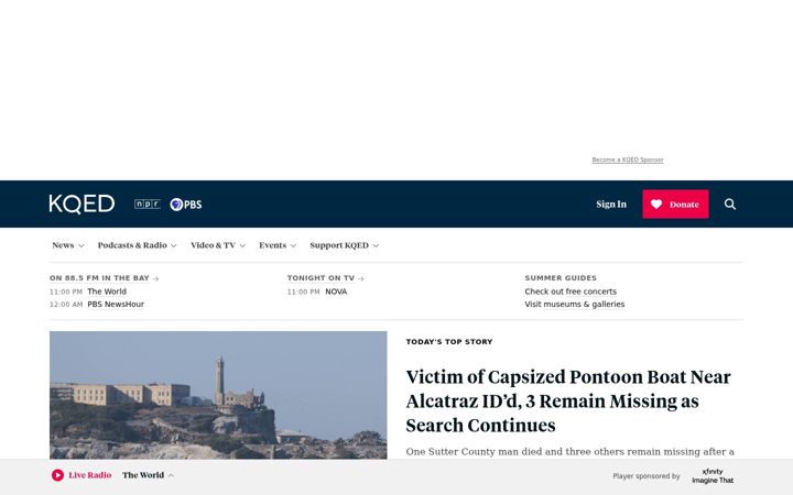 Screenshot ta' kqed.org