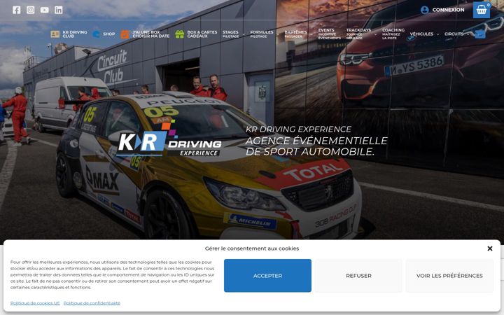 Screenshot of kr-driving-experience.com