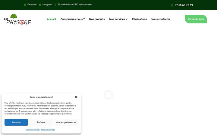 Screenshot of kr-paysage.fr