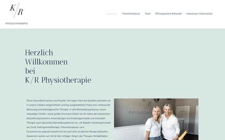 Screenshot of kr-physio.de