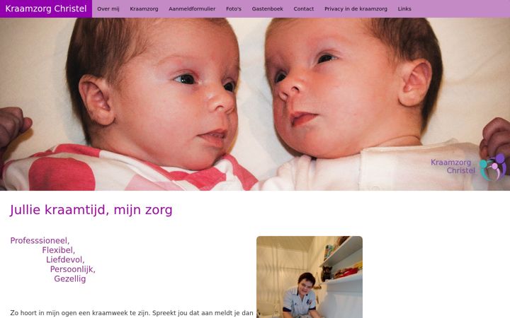 Screenshot of kraamzorgchristel.nl