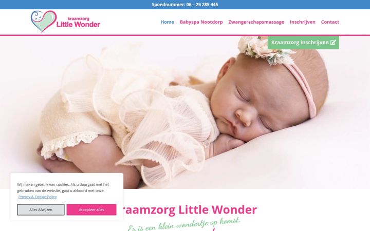 Screenshot of kraamzorglittlewonder.nl