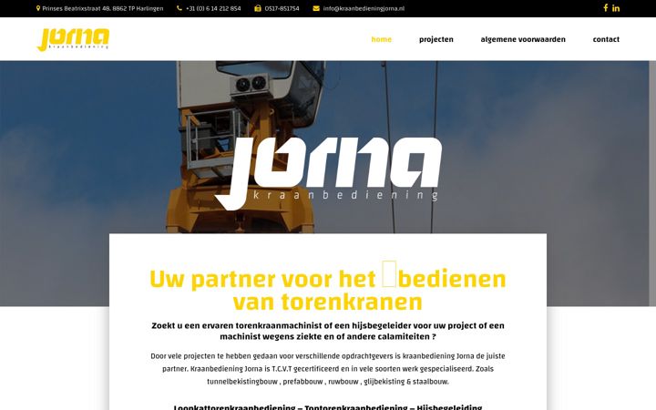 Screenshot of kraanbedieningjorna.nl