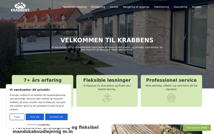 Screenshot of krabbens.dk