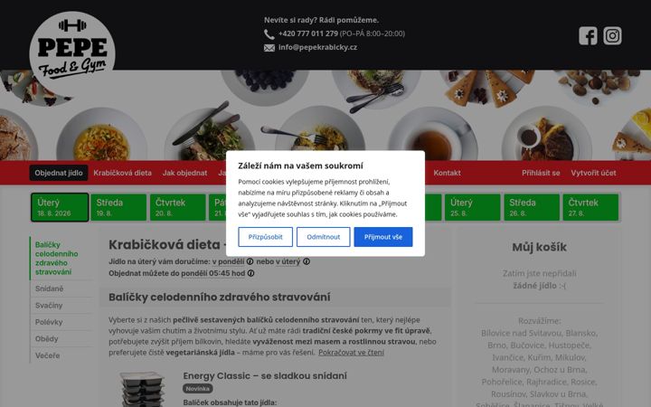 Screenshot of krabickycl.cz