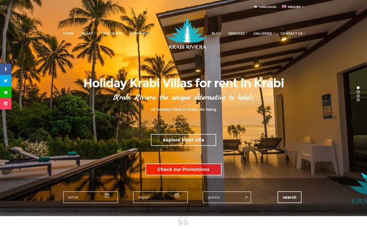 Screenshot of krabivillas.com