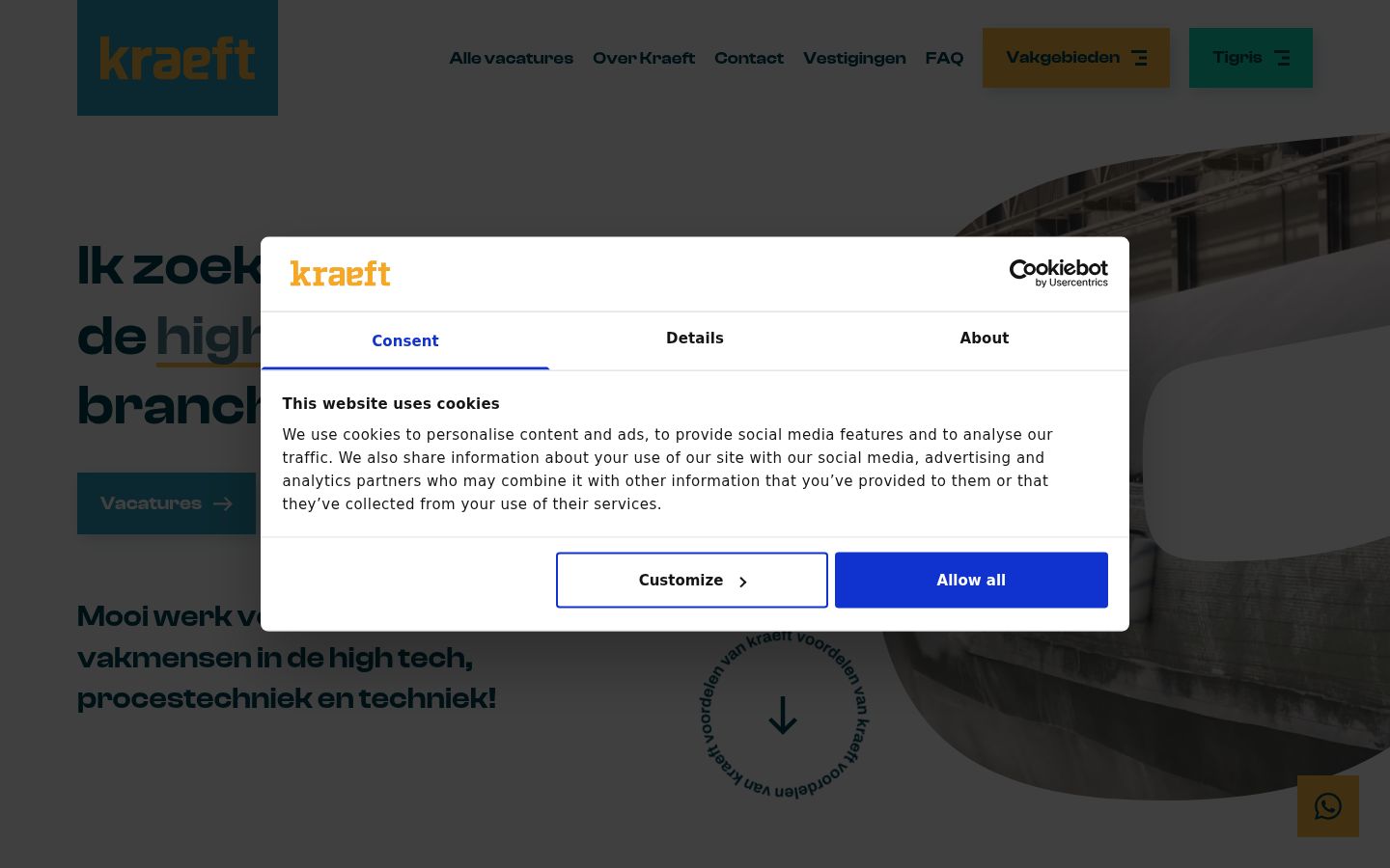 Snímek obrazovky baneru souhlasu zobrazeného před jakoukoli interakcí