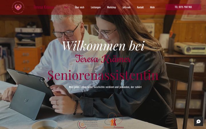 Screenshot of kraemer-seniorenassistenz.de