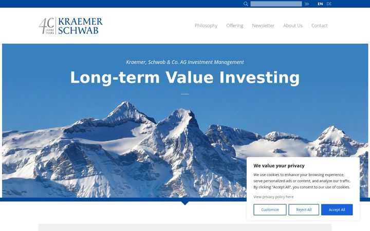 Screenshot of kraemerschwab.com