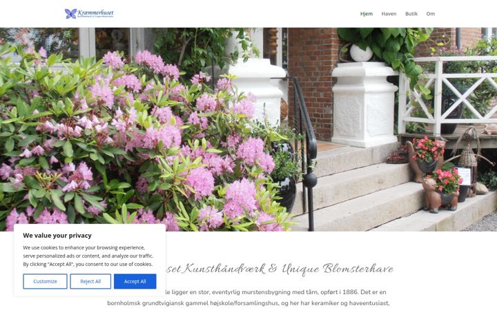 Screenshot of kraemmerhuset.com