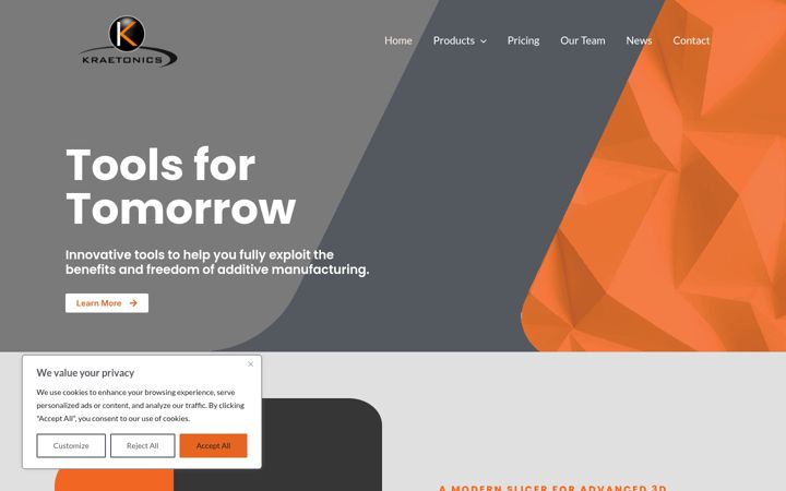Screenshot of kraetonics.com