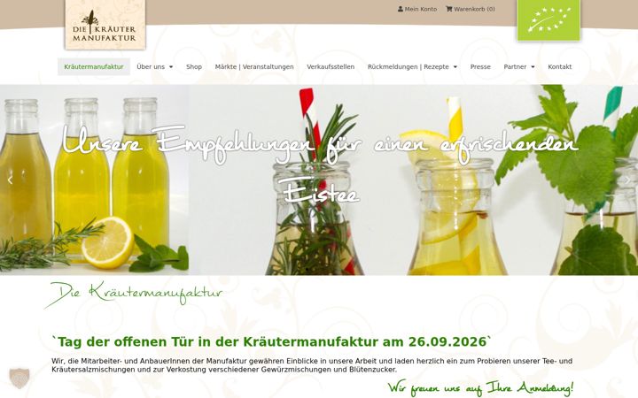 Screenshot of kraeuterland-bw.de