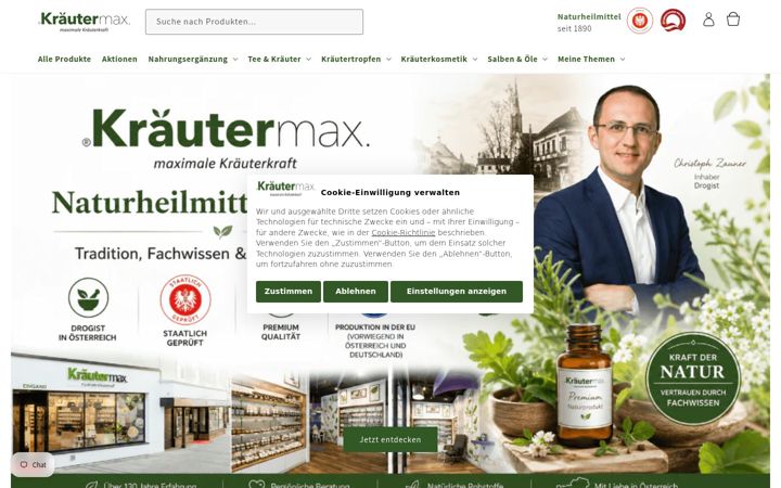 Screenshot of kraeutermax.com