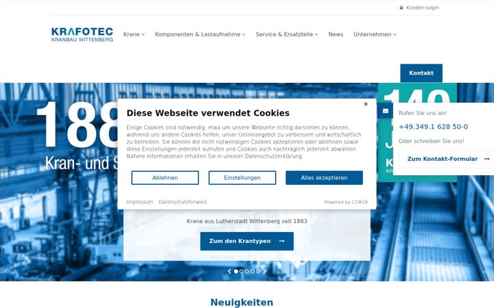Screenshot of krafotec.de