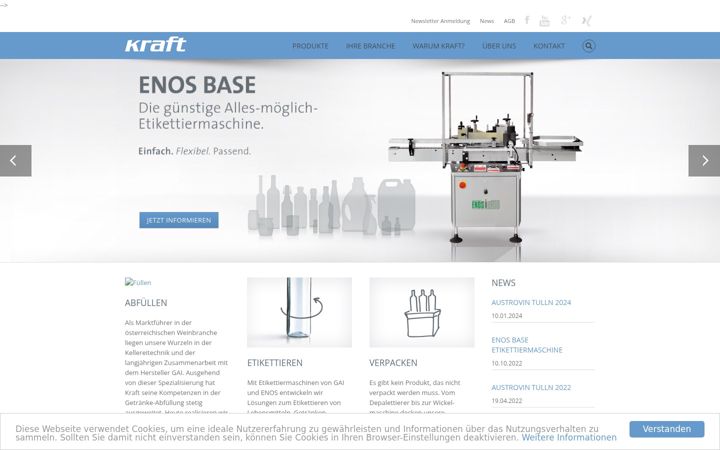 Screenshot of kraft-co.at