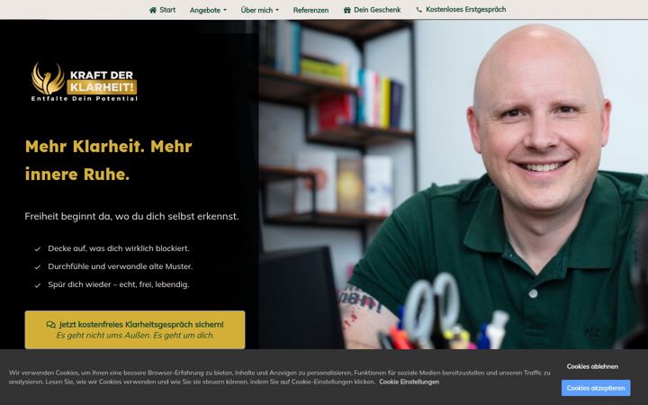 Screenshot of kraft-der-klarheit.com