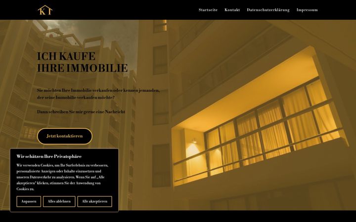 Screenshot of kraft-immoinvest.de