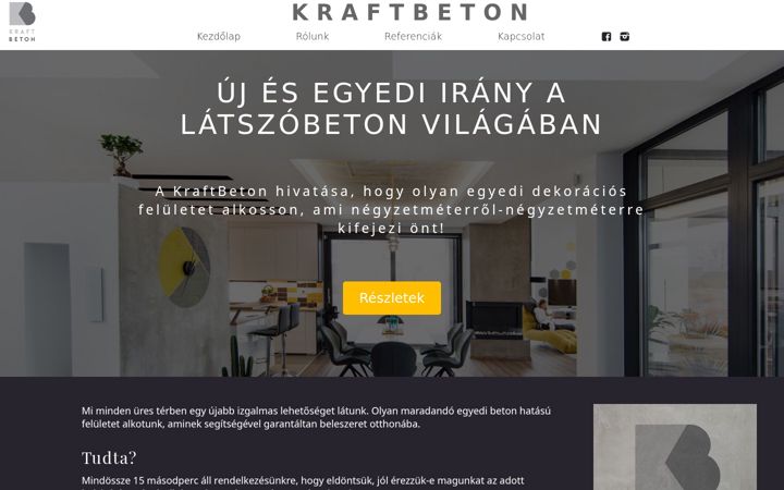 Screenshot ta' kraftbeton.com