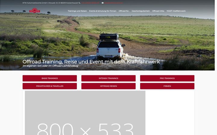 Screenshot of kraftfahrwerk.de
