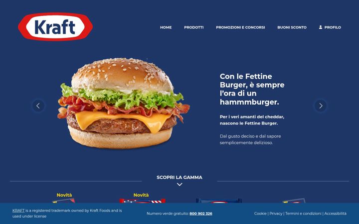 Screenshot of kraftformaggi.it