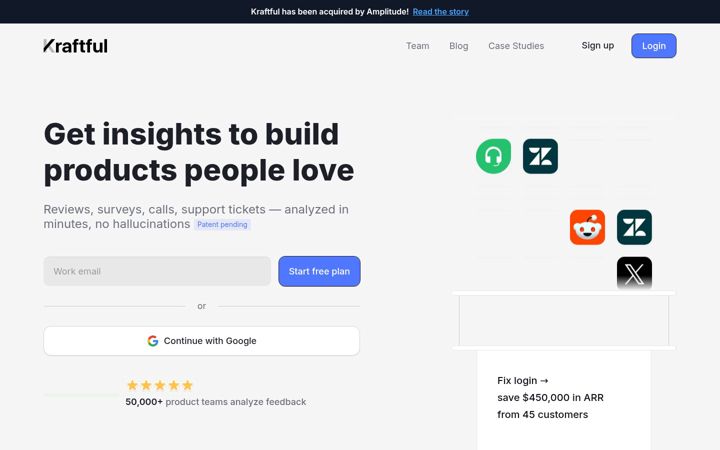 Screenshot of kraftful.com