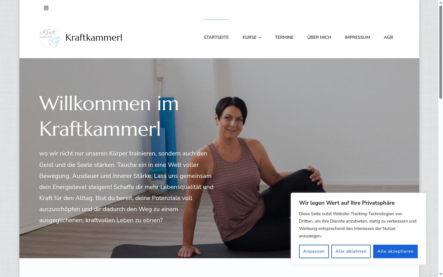 Capture d'écran de la bannière de consentement affichée avant toute interaction