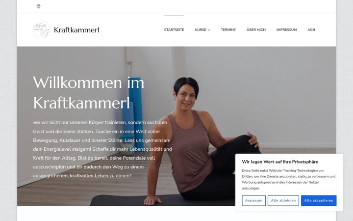 Screenshot of kraftkammerl.de