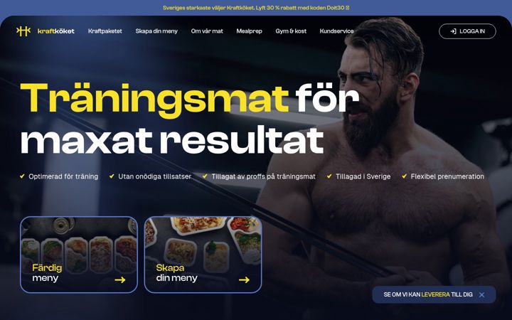 Screenshot of kraftkoket.se