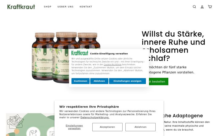 Screenshot of kraftkraut.com