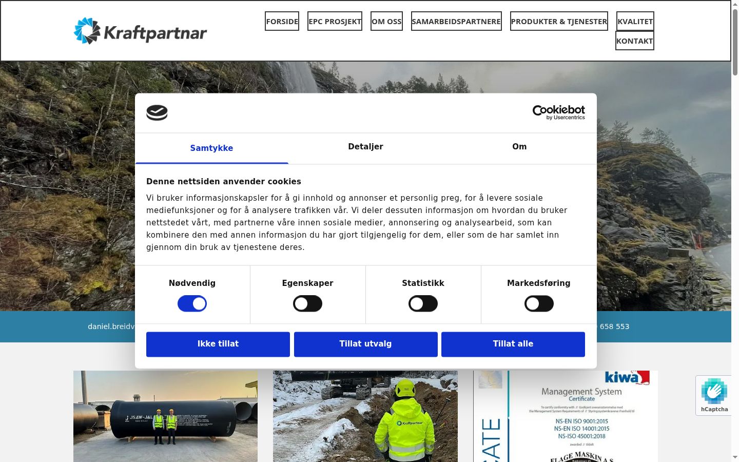 Screenshot des Einwilligungsbanners vor jeglicher Interaktion