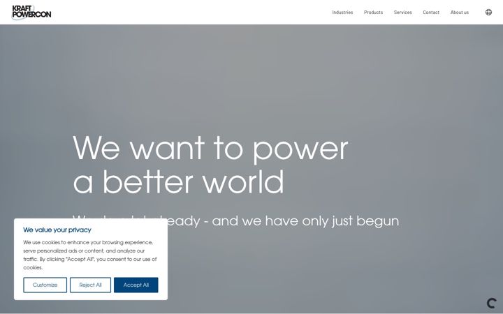 Screenshot of kraftpowercon.com
