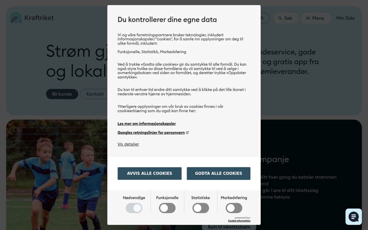 Screenshot of kraftriket.no