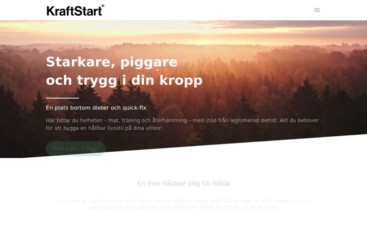 Screenshot of kraftstart.se
