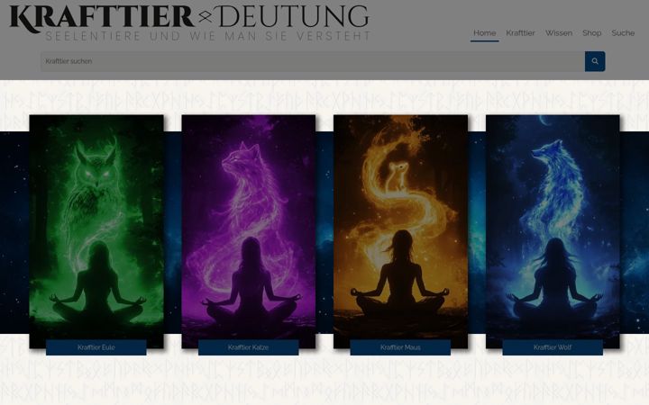 Screenshot of krafttier-deutung.de