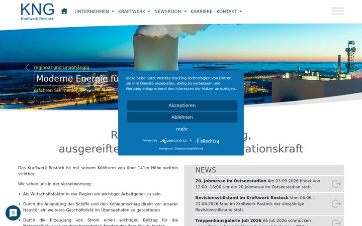 Screenshot of kraftwerk-rostock.de