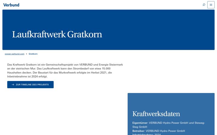 Screenshot of kraftwerkgratkorn.at