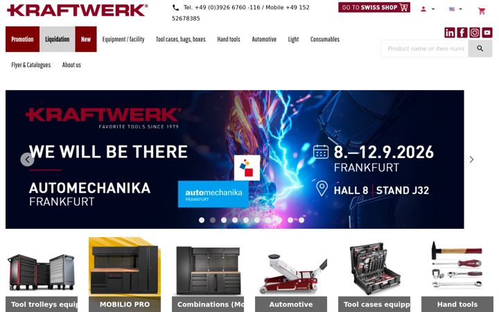 Screenshot of kraftwerktools.com